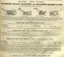 Shanks  advertisement in The Gardeners Chronicle - 19th April 1862