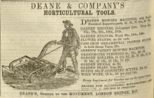  Deane & Co. (retailer) advertisement for Samuelson & Co. (manufacturer) in The Gardeners Chronicle - 26th April 1862