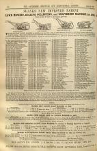 Shanks advertisement in The Gardeners Chronicle - 21st June 1862