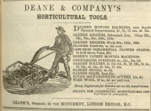 1862-04-12   Deane &  Co. (retailer) Advertisement in The Gardeners Chronicle (For Samuelson & Co. Mowers)  -  12th April 1862