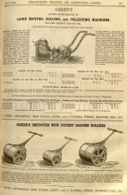 Greens advertisement in The Gardeners Chronicle - 17th May 1862