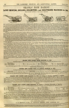 Shanks Advertisement in The Gardeners Chronicle - 8th March 1862