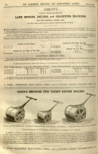 Greens advertisement in The Gardeners Chronicle - 9th August  1862