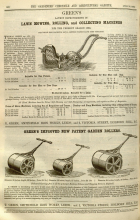 Greens  advertisement in The Gardeners Chronicle - 12th July 1862