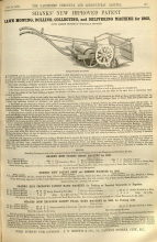  Shanks advertisement in The Gardeners Chronicle - 14th June 1862