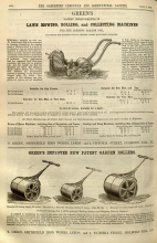 Greens advertisement in The Gardeners Chronicle -  7th June 1862