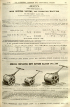 Greens advertisement in The Gardeners Chronicle - 20th September 1862