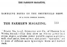 1861-12-01    The Smithfield Show, London - James Ferrabee & Co.  1862