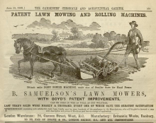 Samuelson & Co. Advertisement in the Gardeners Chronicle 23rd June 1860