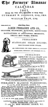 1861-  James Ferrabee  & Co. General Agricultural advertisement   1861