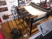 James Ferrabee & Co. Phoenix Ironworks - With Registered  No. 3074 Improvements - SERIAL No.  7508 12" Mower - Next to Lewis Patent 1757 Cross Cutter   -Stroud Museum - 15th February 2025