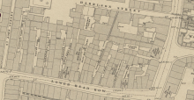 1847  Map showing North Passage  Lower Head Road Leeds