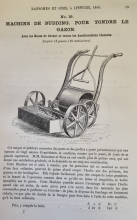 1856 - Ransomes & Sims - Budding's Machine for Cutting Grass Plats and with all the recent improvements  (French Language catalogue)