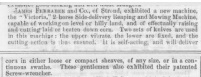 James Ferrabee's  "The Victoria" Reaping and Mowing Machine.