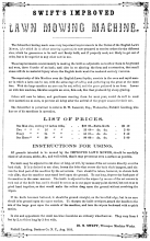 Swift's Improved Lawn Mowing Machine