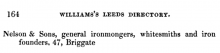 1845 - Leeds Directory - J. Nelson & Sons.