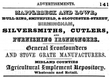 1847 Gore's Directory - Mapplebeck and Lowe