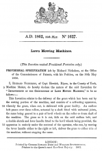 Nicholson's Patent No 1627