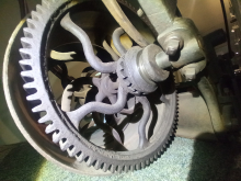 Phoenix Iron works  Company  - With Registered  No. 3074 Improvements - SERIAL No.  8403   19" Mower - Rear Roller and spoked gearing  - Stroud Museum - 15th February 2025